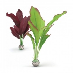Шелковые растения зеленое и фиолетовое
