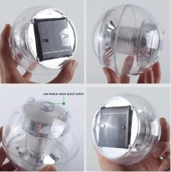 Плавающий шар со светодиодной подсветкой на солнечной батарее AS-SPD-W, белый свет, диаметр 11см