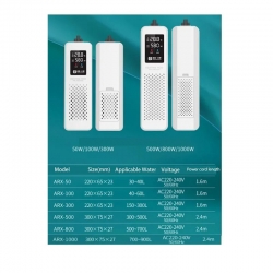 Нагреватель для аквариума погружной SunSun ARX -500 (500W;для акв. от 330 до 500л.)